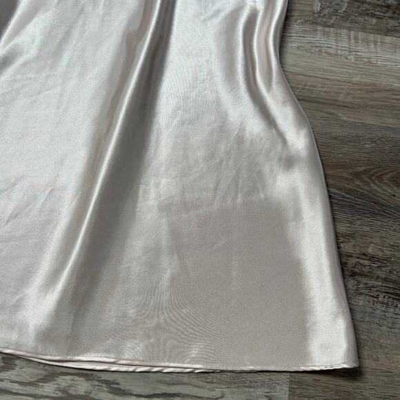 Pink Satin Slip Dress Blush Floral Embroidered Y2K Coquette - Picture 4 of 6